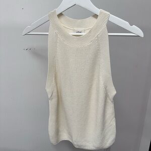 Aritzia Ivory Sleeveless Knit Top
